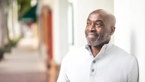 A portrait of a mature senior black man