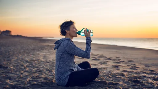 woman on the beach
