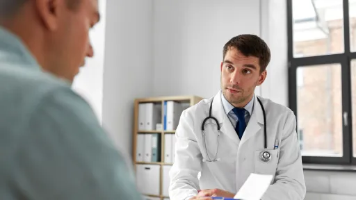 Doctor discussing treatment with patient