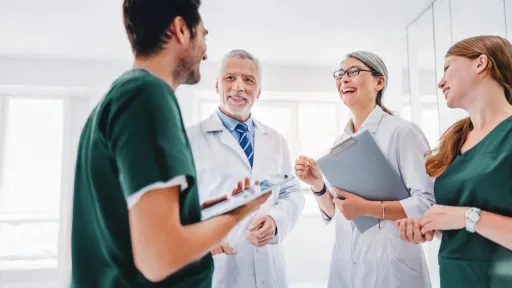 Cancer care team having a conversation