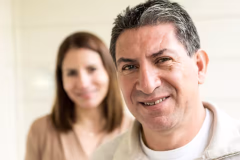 Man smiling at camera