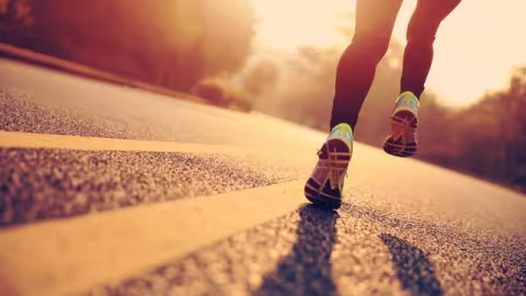 Runner jogging in athletic gear